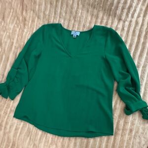 CeCe Vibrant Green Blouse